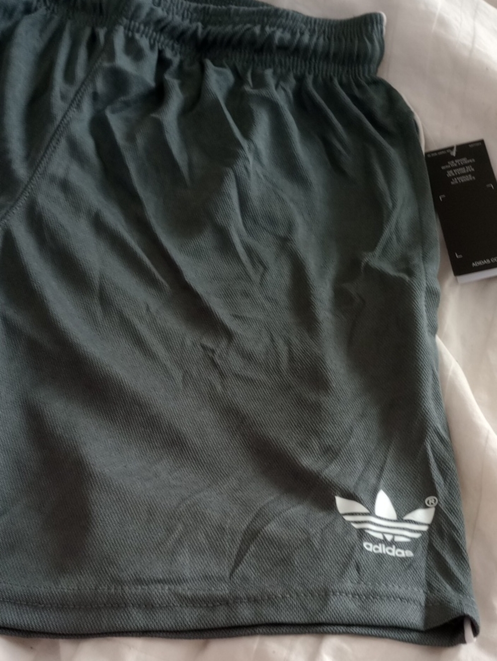 🔥2/$25 NWT ADIDAS Gray Athletic Training Shorts with Trefoil Logo